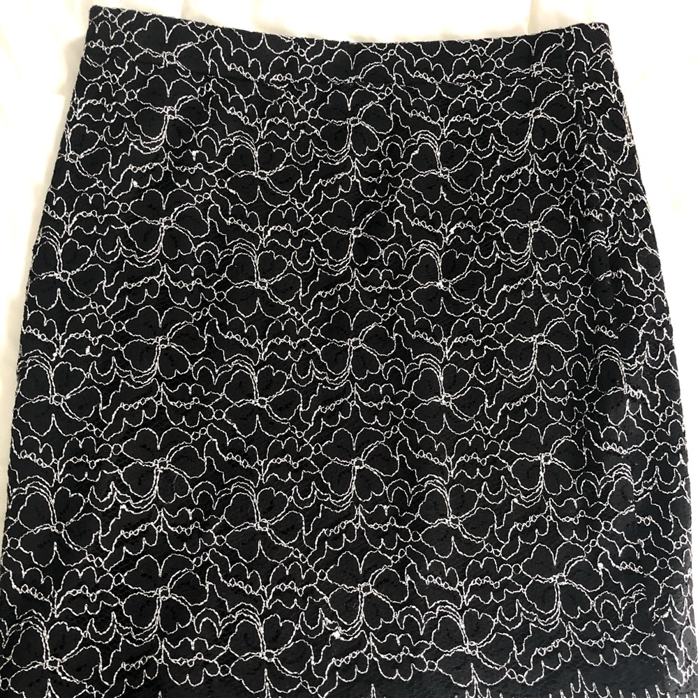 Black and silver pencil skirt size 12